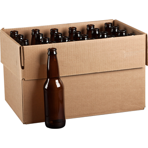 12 oz Amber Glass Long Neck Beer Bottle. Pipeline Packaging